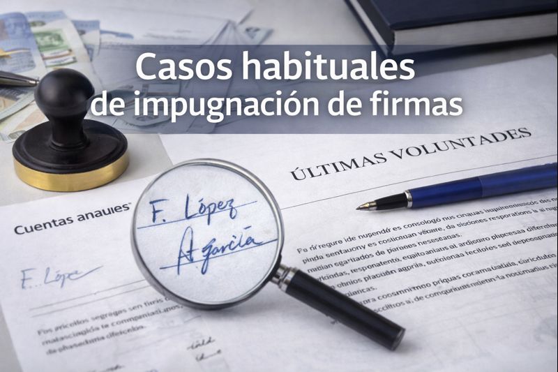 Casos habituales de impugnación de firmas